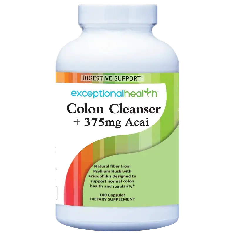 Colon Cleanser Acai 375mg 180 Veggie Capsules Essence Vital